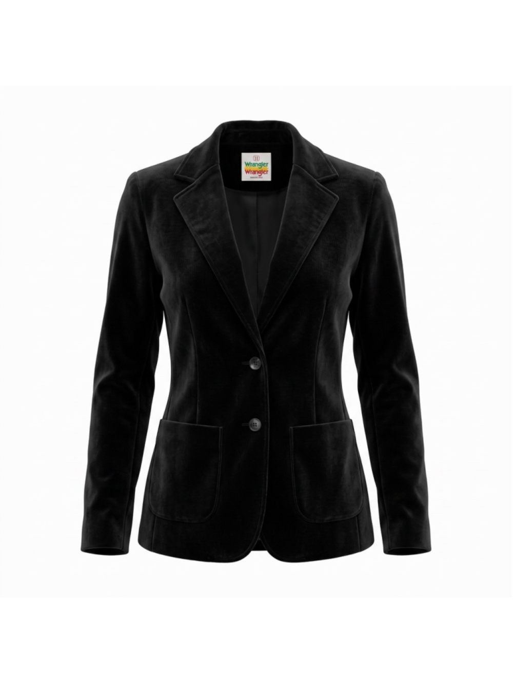 Wrangler Blazer Jacket Black Corduroy Single Breasted Business Retro Womens 11